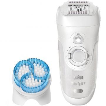 Epilator Braun SE7-921E, 40 pensete, 2 viteze, Alb