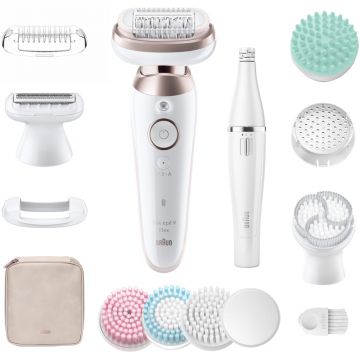 Epilator Braun Silk-épil 9 9-580 Flex 360° Wet & Dry SkinSpa + Aparat de ras facial