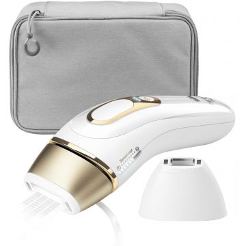 Epilator IPL Braun Silk-expert Pro 5 PL5117, 400.000 impulsuri, Alb/Auriu