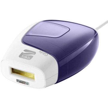 Epilator IPL Silk`n Glide Xpress, 300.000 impulsuri, Tehnologie HPL, Alb/Mov