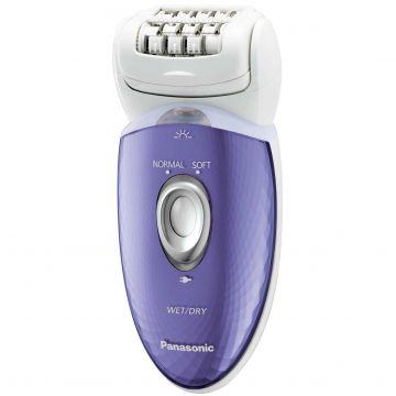 Epilator Panasonic ES-ED23-V503, 48 puncte de prindere, 2 viteze, Umed/Uscat, Alb/Mov