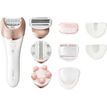 Epilator Philips BRE650/00, 32 puncte de prindere, 2 viteze, Umed/Uscat, Alb