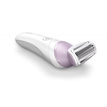 Epilator Philips fara fir BRL136/00, Utilizare umed si uscat, Baterie reincarcabila, 4 accesorii, Alb/Roz