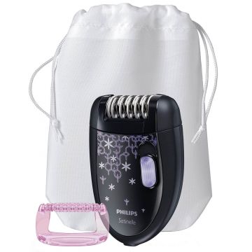 Epilator Philips HP6422/01, 20 puncte de prindere, 2 viteze, Negru