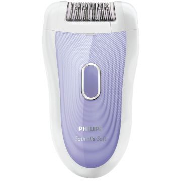 Epilator Philips SatinSoft HP6523/02, 20 Puncte de prindere, Lavabil, Alb/Mov