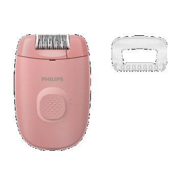 Epilator Philips Seria 2000 BRE227/00, 1 setare de viteza, cap de epilare lavabil, 1 accesoriu (Roz)