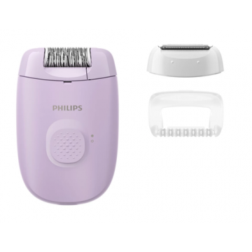 Epilator Philips Seria 2000 BRE237/00, 1 setare de viteza, cap de epilare lavabil, 2 accesorii (Mov)