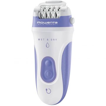 Epilator Rowenta EP8020F0, 24 pensete, 2 viteze, Umed/Uscat, Alb/Mov