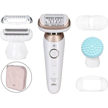 Epilator Silk-Epil SES9-071 Baterie Li-Ion Pensete Alb/Auriu