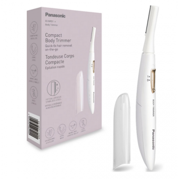 Trimmer compact si portabil pentru corp Panasonic ES-WR51-P503, cap pivotant flexibil si delicat cu pielea, lame otel inoxidabil si rotunjite pe margini (Roz)